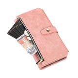 Peněženkové kožené pouzdro 9-CARD pro Samsung Galaxy A04s - Růžová