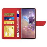 Peněženkové kožené pouzdro EMBOSSED pro Samsung Galaxy A34 5G - Červená