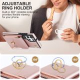Gumový kryt CARD SLOT pro Samsung Galaxy S23 Ultra 5G - Růžově zlatá