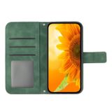 Peněženkové kožené pouzdro Sun Flower na Oppo A58 5G - Zelená