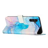 Peňeženkové 3D puzdro MARBLE pro Samsung Galaxy A54 5G – Růžovo-zelená