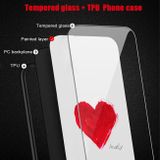 Skleněný kryt COLORFUL pro Xiaomi Redmi 12C - Červené srdce