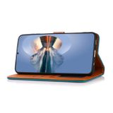 Peněženkové kožené pouzdro KHAZNEH Dual-color pro Samsung Galaxy A24 - Černá
