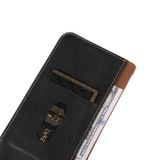 Peněženkové kožené pouzdro KHAZNEH Nappa Top Layer pro Moto G73 5G - Černá