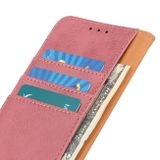 Peněženkové kožené pouzdro KHAZNEH Hovězí kůže na Xiaomi Redmi 12C - Růžová