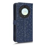 Peněženkové kožené pouzdro Honeycomb pro Honor Magic5 Lite - Modrá