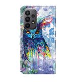 Peněženkové 3D pouzdro pro Samsung Galaxy A24 - Watercolor Owl
