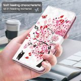 Peňeženkové 3D puzdro PAINTING pro Samsung Galaxy A34 5G - Kočka pod stromem