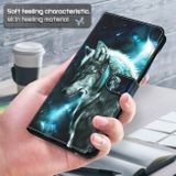 Peňeženkové 3D puzdro PAINTING pro Samsung Galaxy A34 5G - Vlk
