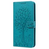 Peněženkové kožené pouzdro TREE &amp; DEER pro Samsung Galaxy A34 5G - Modrá