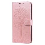 Peněženkové kožené pouzdro TREE &amp; DEER pro Samsung Galaxy A34 5G - Růžová