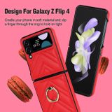Ring Holder kryt V-shaped Samsung Galaxy Z Flip4 - Červená