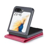 Peněženkové kožené pouzdro LC.IMRRKR Calf pro Samsung Galaxy Z Flip 5 - Červená