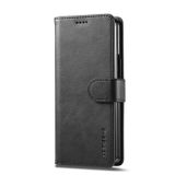 Peněženkové kožené pouzdro LC.IMEEKE Calf pro Samsung Galaxy Z Fold5 - Černá