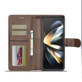 Peněženkové kožené pouzdro LC.IMEEKE Calf pro Samsung Galaxy Z Fold5 - Tmavě hnědá