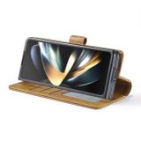 Peněženkové kožené pouzdro LC.IMEEKE Calf pro Samsung Galaxy Z Fold5 - Světle hnědá