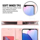 Peněženkové kožené pouzdro GOOSPERY pro Samsung Galaxy A14 4G/5G - Růžová