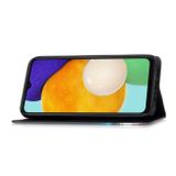 Peňeženkové 3D puzdro COLORED pro Samsung Galaxy A34 5G - Růže na černém pozadí