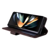 Peněženkové kožené pouzdro Life Tree pro Samsung Galaxy Z Fold4 - Hnědá