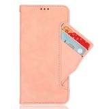 Peněženkové kožené pouzdro Calf Slots pro Samsung Galaxy A24 - Růžová