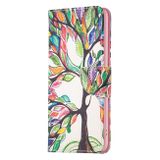 Peněženkové kožené pouzdro Drawing pro Samsung Galaxy A24 - Tree Life