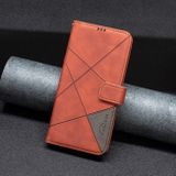 Peněženkové kožené pouzdro Rhombus na Samsung Galaxy A24 - Hnědá