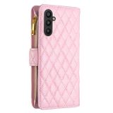 Peněženkové kožené pouzdro Diamond Samsung Galaxy A24 - Růžová