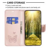 Peněženkové kožené pouzdro Two Butterflies pro Samsung Galaxy A24 - Růžové zlato