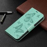 Peněženkové kožené pouzdro Two Butterflies pro Samsung Galaxy A24 - Zelená
