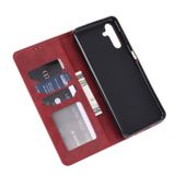 Peněženkové kožené pouzdro EMBOSSED pro Samsung Galaxy A34 5G - Červená