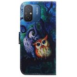 Peněženkové pouzdro na Xiaomi Redmi 12C - Colored Drawing - Oil Painting Owl
