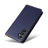 Peněženkové kožené pouzdro FIERRE SHANN pro Samsung Galaxy A34 5G - Modrá