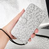 Peněženkové kožené pouzdro Honeycomb pro Samsung Galaxy A24 - Stříbrná