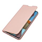 Peňeženkové kožené pouzdro na Samsung Galaxy A21s - Ružovozlatý