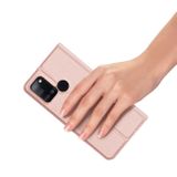 Peňeženkové kožené pouzdro na Samsung Galaxy A21s - Ružovozlatý