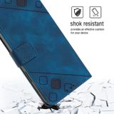 Peněženkové kožené pouzdro Embossed pro Honor X8 5G/X6 - Modrá