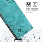 Peněženkové kožené pouzdro Embossed pro Honor X8 5G/X6 - Zelená