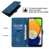 Peněženkové kožené pouzdro SKIN-FEEL pro Samsung Galaxy A03 - Modrá