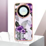 Pryžový kryt IMD pro Honor Magic5 Lite - Purple Flower