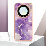 Pryžový kryt Marble IMD pro Honor Magic5 Lite - Purple 002