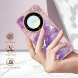Pryžový kryt Marble IMD pro Honor Magic5 Lite - Purple 002