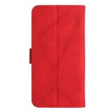Peněženkové kožené pouzdro Global Stitching na Xiaomi Redmi Note 13 4G - Červená