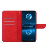 Peněženkové kožené pouzdro Global Stitching na Xiaomi Redmi Note 13 4G - Červená