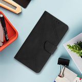 Peněženkové kožené pouzdro Global Stitching na Xiaomi Redmi Note 13 Pro 4G - Černá