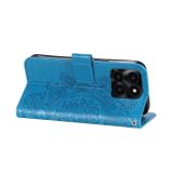 Peněženkové kožené pouzdro 7-PETAL pro Honor X6a - Modrá