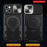 Ochranný kryt CD Texture Camshield pro iPhone 15 Plus - Černá