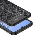 Kožený kryt Litchi pro Samsung Galaxy A05s - Černá