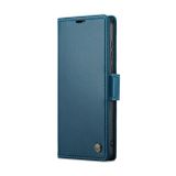 Peněženkové kožené pouzdro CaseMe Litchi pro Samsung Galaxy A73 5G - Modrá
