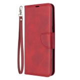 Peňeženkové kožené pouzdro na LG K61 - Červená