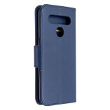 Peňeženkové kožené pouzdro na LG K61 - Modrá